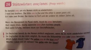 Stützwörter: one/ones